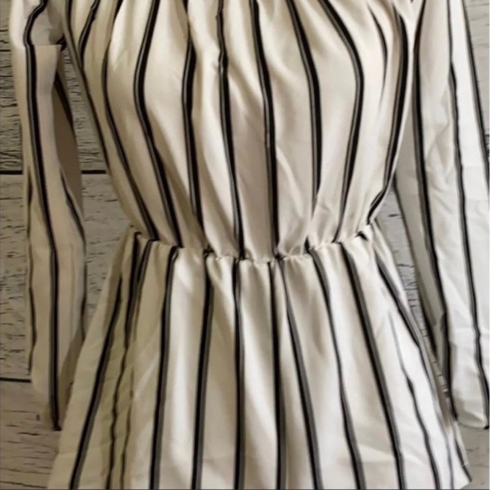 NWT Missguided Striped Bardot Jumpsuit! - Picture 3 of 7
